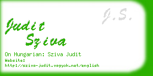 judit sziva business card